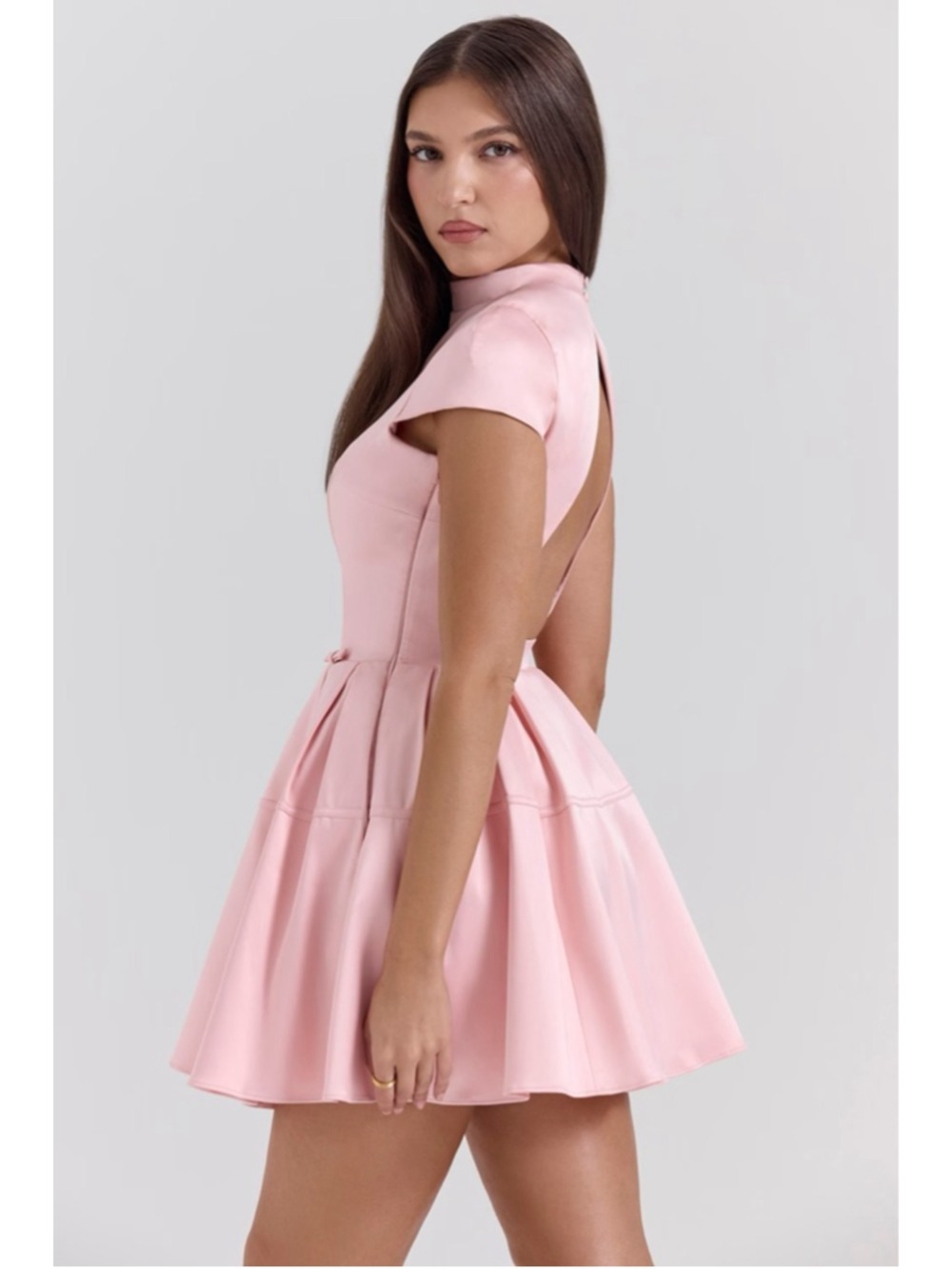 Women's House of CB Pink Backless Mini Dress L - Picture 2 of 16